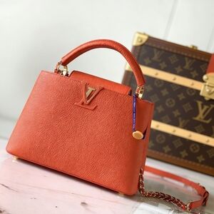 <AUTHENTIC>Louis Vuitton Coral Textured Top Handle Bag